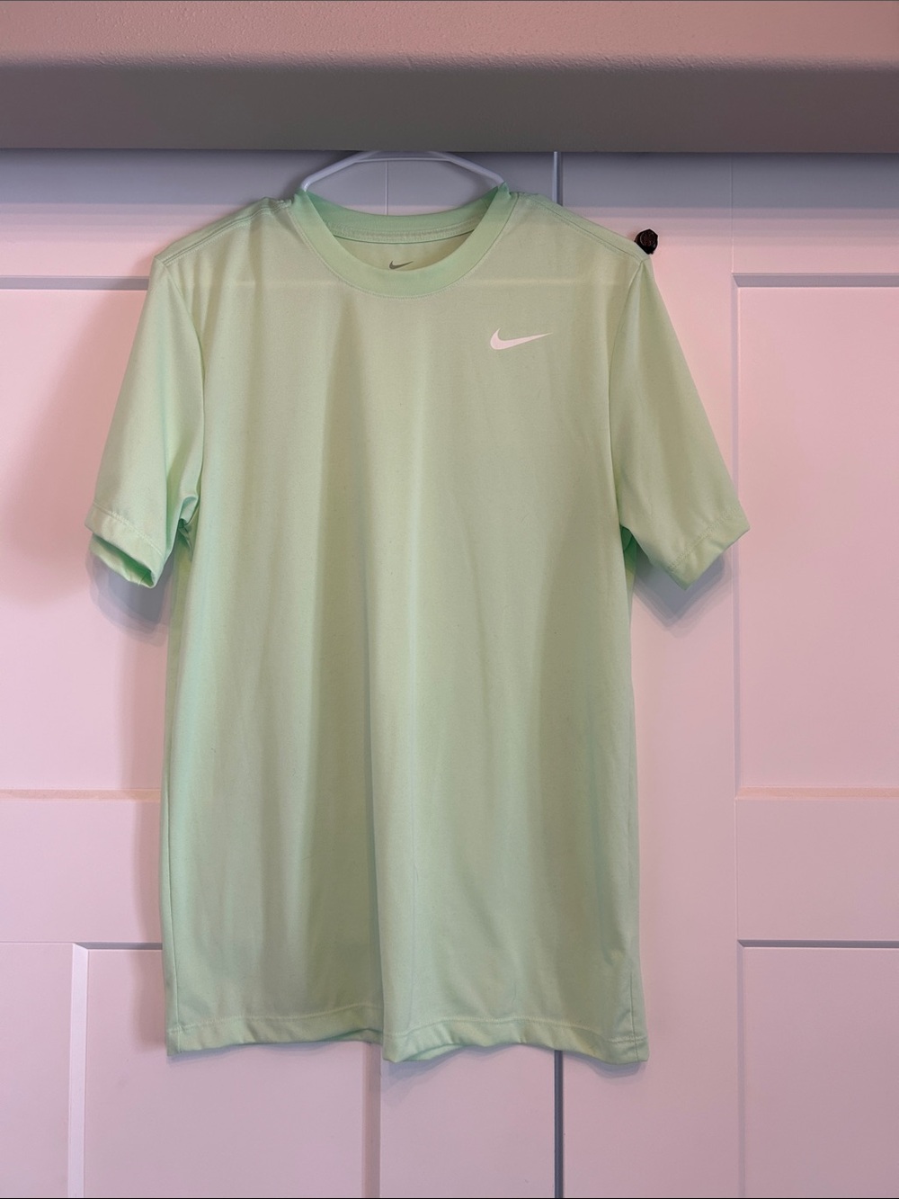 Nike Mint Green Short Sleeve Performance Tee with White Swoosh